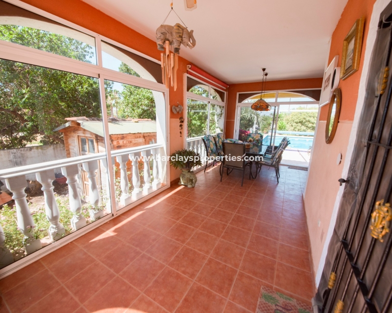 Glazed Porch - Country House For Sale in Catral, Spain