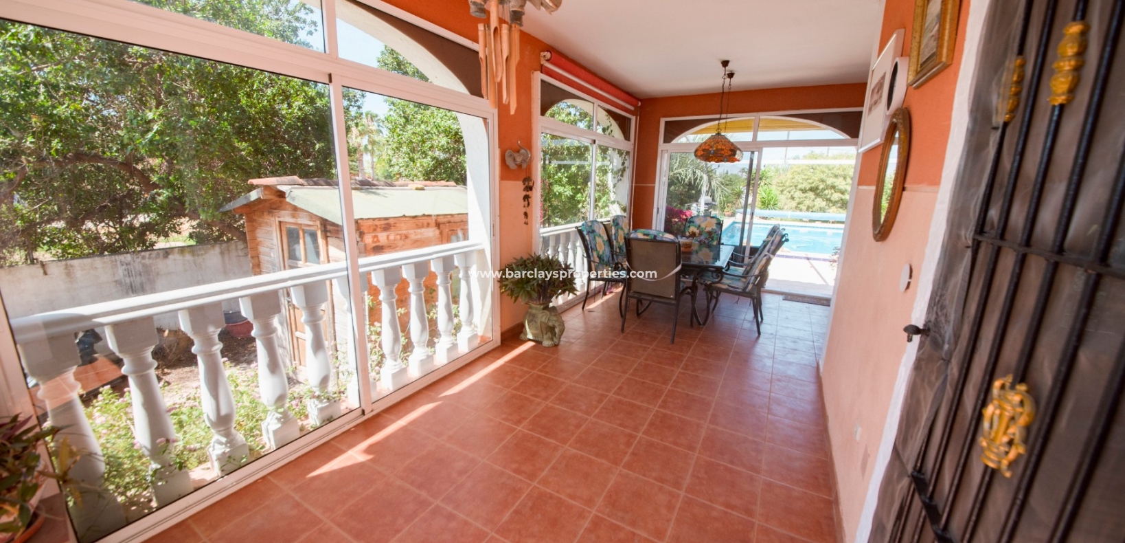 Glazed Porch - Country House For Sale in Catral, Spain