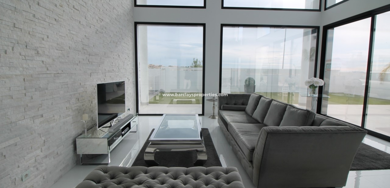 Vardagsrum - Modern villa till salu i urbanisering La Marina